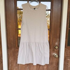 Universal Thread Cream Sleeveless Drop-Waist Dress